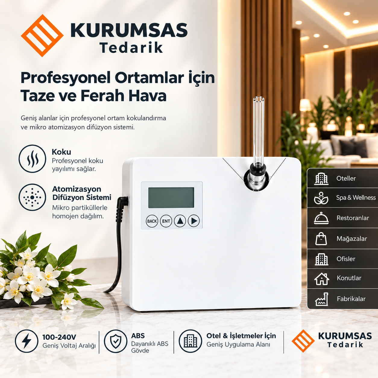 Profesyonel Geniş Alan Koku Difüzyon Cihazı